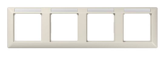 AS5840BFINA Rahmen 4-fach bruchsicher mit sprühnebeldichtem Fenster weiss