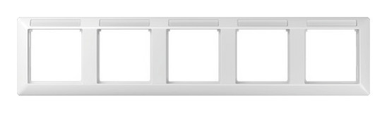 AS5850BFINAWW Rahmen 5-fach INA alpinweiss waagrecht mit Fenster