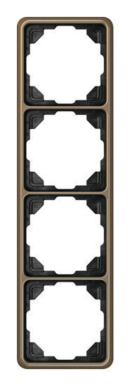 CD584GB Rahmen 4-fach für waagerechte und senkrechte Kombination CD500 gold-bronze