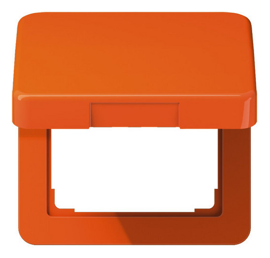 CD590BFKLO Klappdeckel bruchsicher CD500 für Steckdosen und Geräte mit Abdeckung 50x50 orange