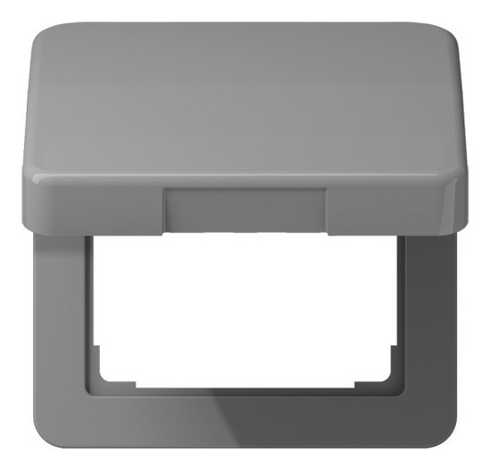 CD590KLGR Klappdeckel für Steckdosen und Geräte CD500 mit Abdeckung 50x50 mm grau
