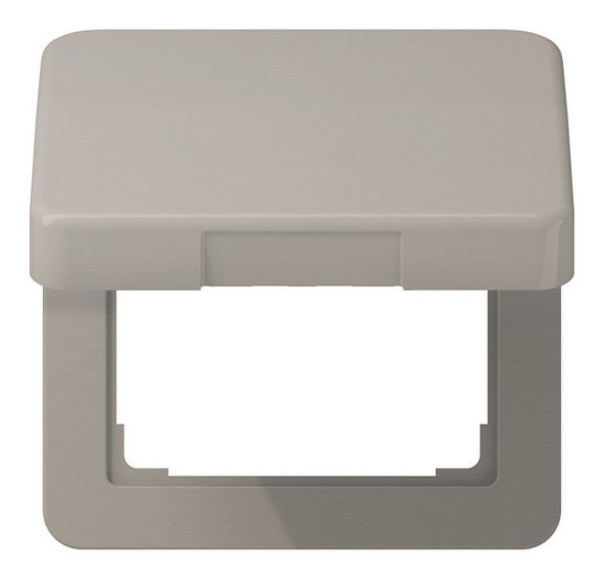 CD590KLPT Klappdeckel für Steckdosen und Geräte CD500 mit Abdeckung 50x50 mm platin
