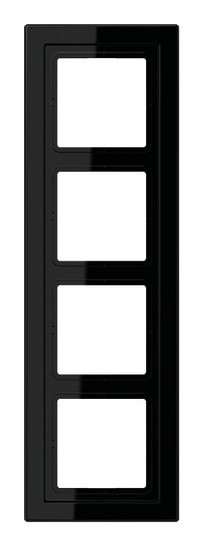 LSD984SW Rahmen 4-fach für waagerechte und senkrechte Kombination LS-design schwarz
